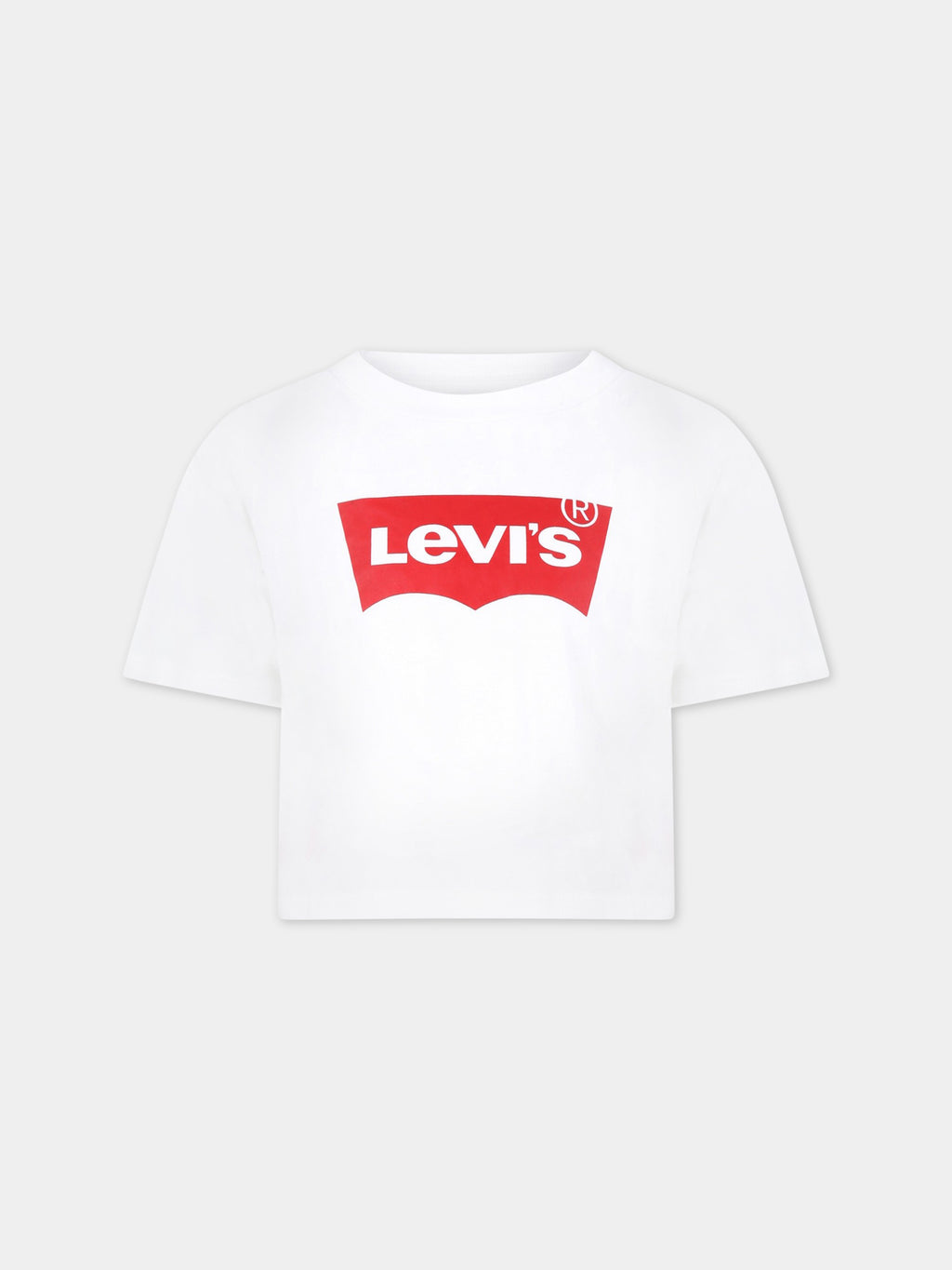 T-shirt blanc pour fille avec logo